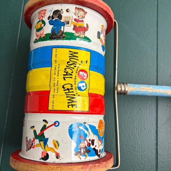 Vintage 1950 Fisher-Price Musical Chime roller toy with nursery rhymes - Picture 11 of 13